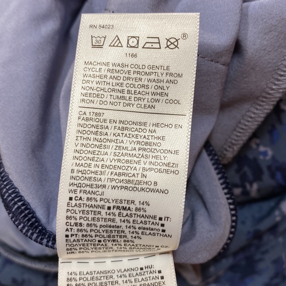 NWT Athleta Brooklyn Ankle Pant Captivate Chrome  Blue Print Size 8 - Picture 14 of 16